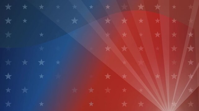 Abstract patriotic background with stars and light rays for veterans day celebration and american national holidays