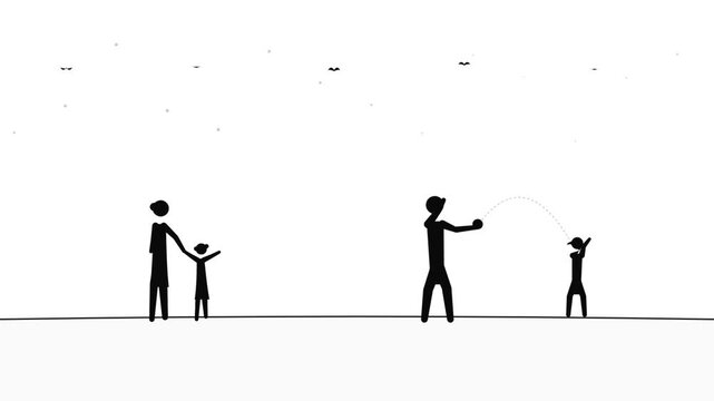 Silhouette video of a person engaged in an activity.