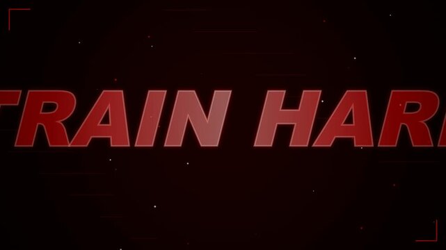 Motivational "No Excuses" Text Overlay with Glitch Effect on Dark Background