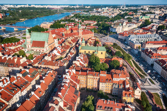 Old city in Warsaw, travel destinations European concept