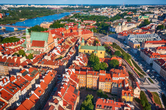 Old city in Warsaw, travel destinations European concept