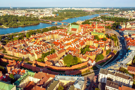 Old city in Warsaw, travel destinations European concept