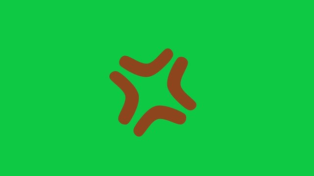 Animation Anime Anger Symbol Overlay Red Vein on Green Screen Chroma Key