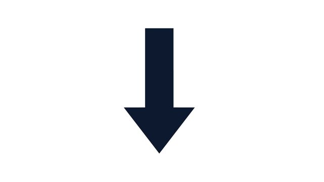 Down Arrow Navigation Icon Animation Seamless Loop