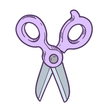 Open-style childrens scissors with rounded tips