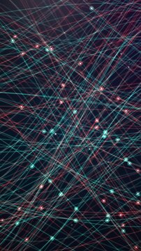 Neural network weights are traced through a vertical AI data interface, revealing live analysis in a cinematic technical style for business marketing and digital presentations.
