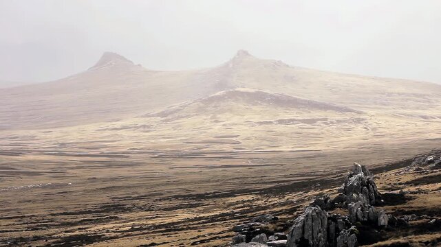 Historic Mount Two Sisters War Site in Falkland Islands (Islas Malvinas) - 4K