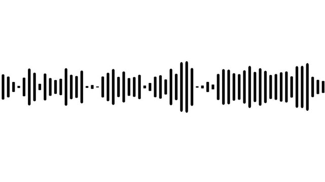 
Audio Wave sound animation. sound equalizer audio sound animated. Bright audio wave digital frequency animation on black background. line audio wave visualization on a transparent background,