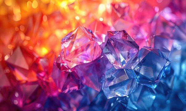 Colorful crystal abstract background