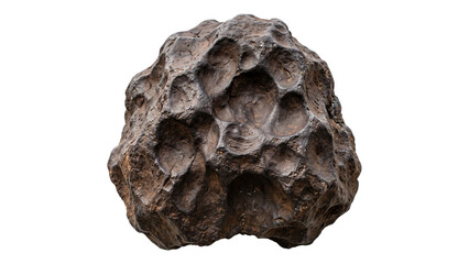 Irregular brown rock formation on transparent background © ATIQULISLAM
