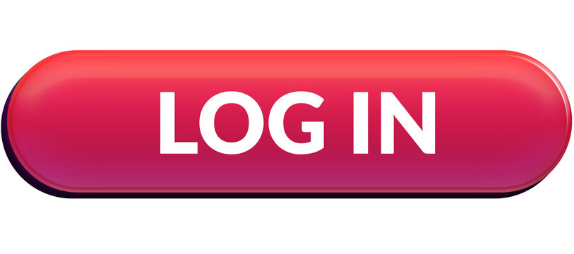 Log in Glossy Red Pink Rounded CTA Button PNG Transparent Background, Modern Website Action Button