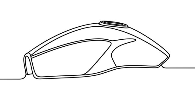Minimalist line art computer mouse white background.