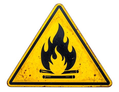 Fire Hazard Warning Sign.