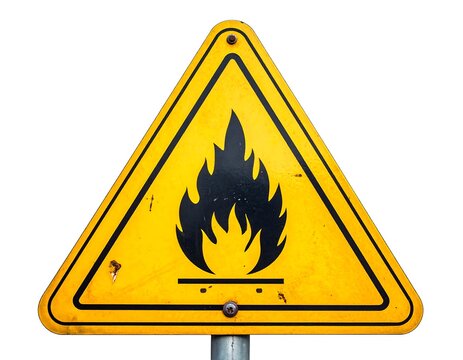 Fire hazard warning sign.