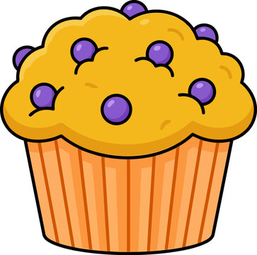 Delicious blueberry muffin