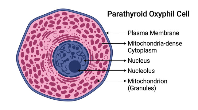 Parathyroid Oxyphil Cell Diagram Vector