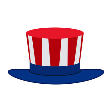 Uncle Sam hat vector illustration.