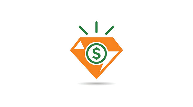 Financial Diamond Dollar Logo Wealth Investment Premium Business Finance Icon Design