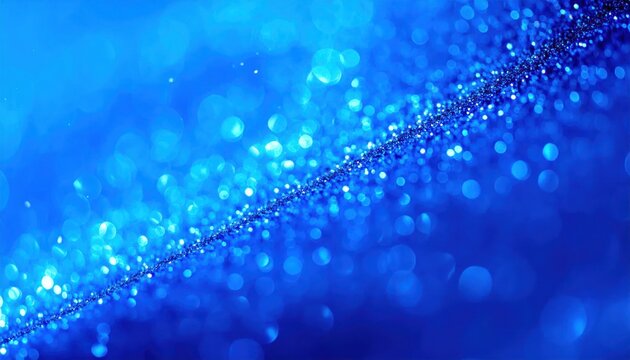 Sparkling blue glitter background with elegant bokeh light
