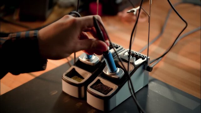 Electronic Device Testing Macro Close Up