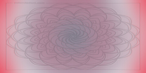 Obraz premium Soft floral mandala pattern on gradient pink background with vintage artistic aesthetic.