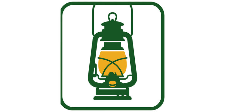 vintage oil lantern camping light isolated on transparent background