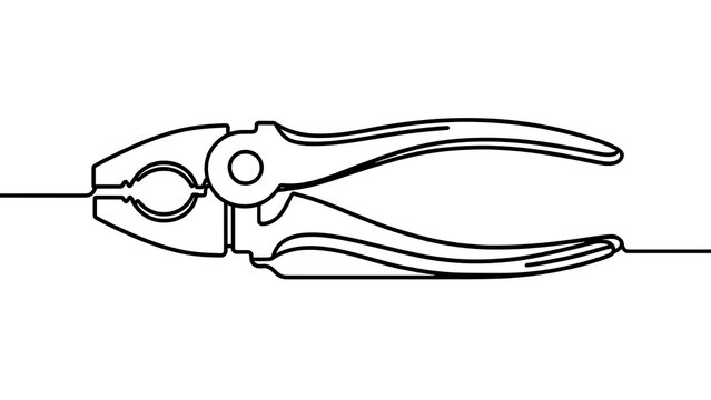 Pliers tool illustration on white background.