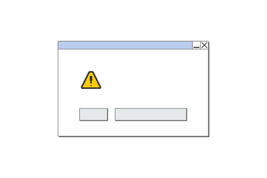 Blank computer system message. Retro empty pixel system notification window dialog box. Interface window copy space.