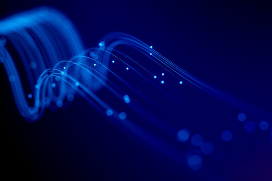 3D Blue Light Energy Path
