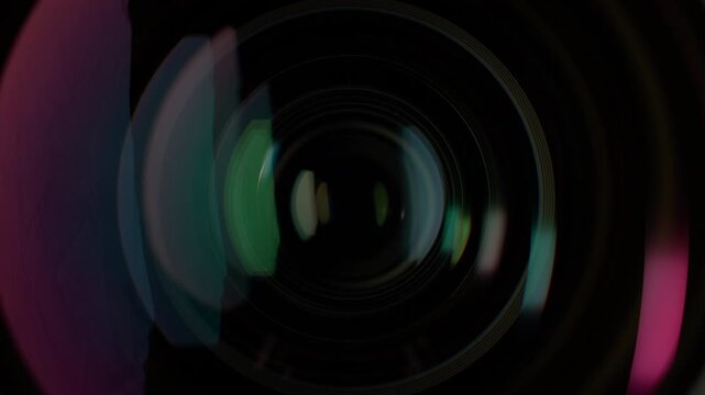 Cine Camera Lens Glass Zooming in Motion
