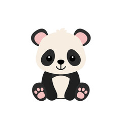 Fototapeta premium Cute Panda Layered SVG Cut File | Kawaii Bear Cricut File | Paper Cut Template | Nursery Decor | Silhouette Cut File | Instant Download