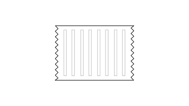 Cartoon style animation of a black and white receipt, money, drawing, 2D, art.