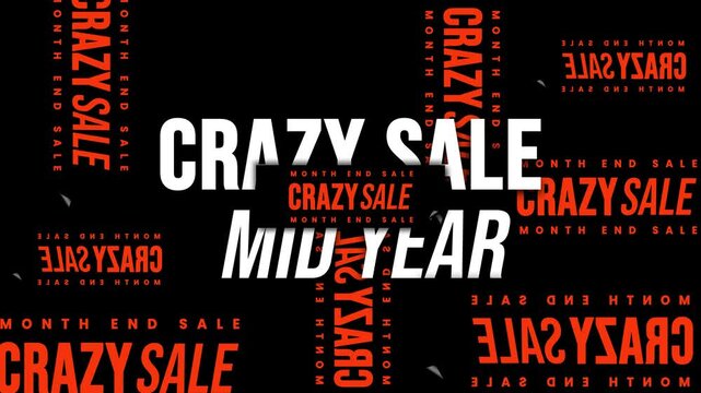 promotional sale banner animation motion tile effect and editable text