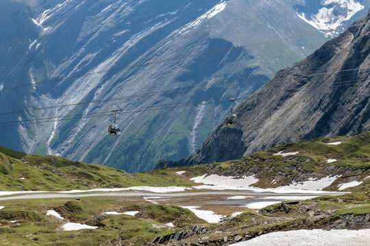 Kaprun Kitzsteinhorn ski resort in Austria in the summer.