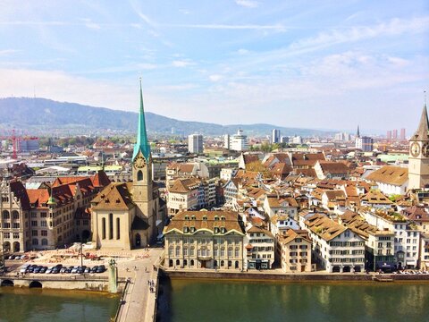 Panorama City, Zurich, Switzerland, Springtime