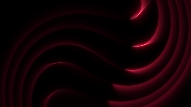 Wavy curves abstract animation loops red light waves on black screens. Curves abstract flowing wave texture delivers energetic crimson styling. Abstract animation backdrop loops well.