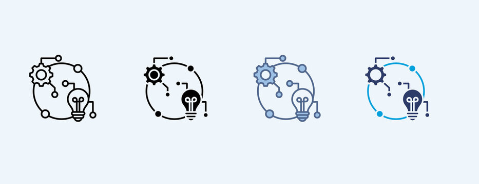 Implementation Multiple Icon Illustration Vector