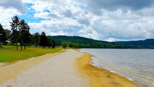 Scenic view of Lake Lipno  near Lipno nad Vltavou, Czech Republic