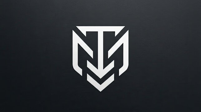 Geometric monogram logo with initials M and T.