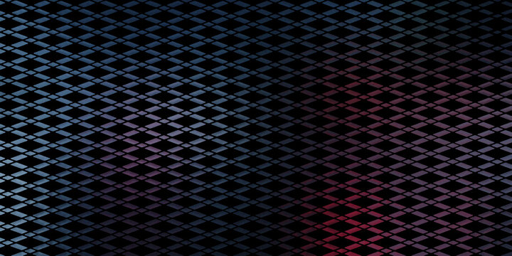 Abstract dark background featuring geometric diamond grid pattern with colorful glows.