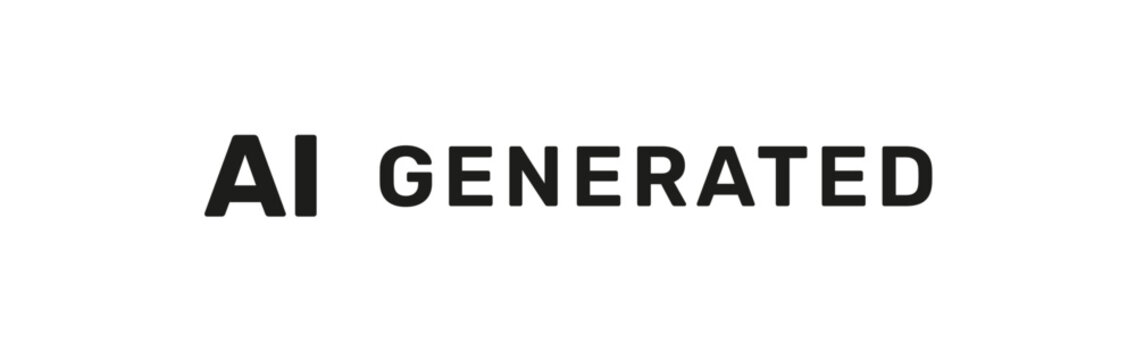 AI Label by European Union, EU Label, AI modified, AI generated - Vector SVG
