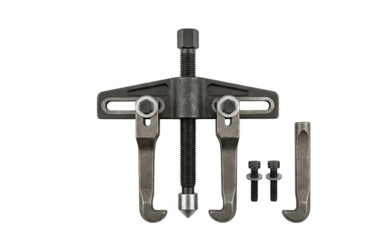 Two-jaw gear puller tool on white background