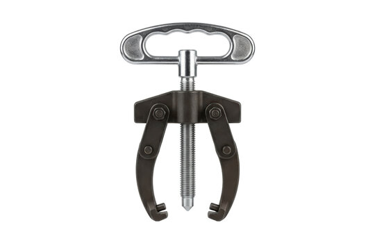 Two-jaw gear puller tool on white background