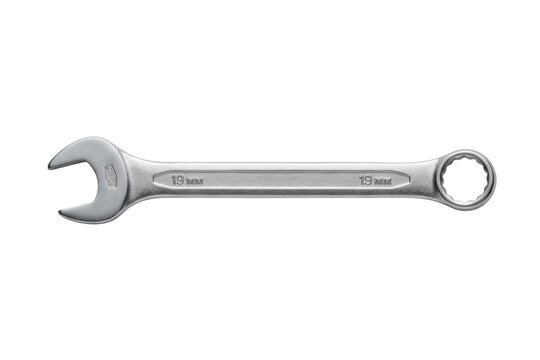 19mm combination wrench on white background