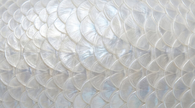 white capiz shell mosaic pattern with fish scale texture