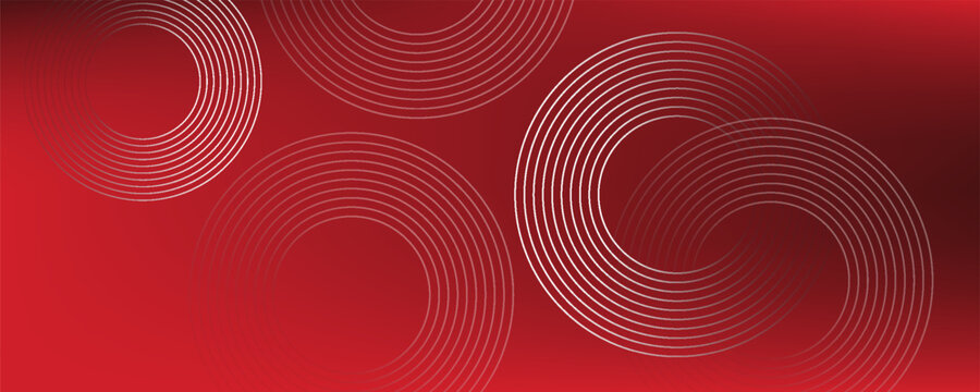Red gradient vector background, featuring subtle circular line patterns. Red vector background in calm and modern texture. Minimal vector background in red color. Red background