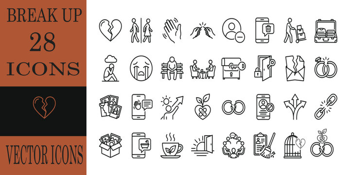 Comprehensive vector bundle and icon set featuring twenty eight unique black and white decorative graphic symbols