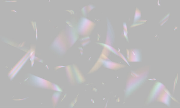 Crystal prism bends rainbow light into a glowing holographic spectrum. Brilliant reflections create sparkling depth with soft lens flare. Transparent PNG adds magical shine to creative designs.