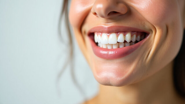 Whitening Gel on Teeth with Confident Smile