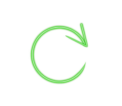 Green circular clockwise arrow refresh reload repeat symbol png transparent background.